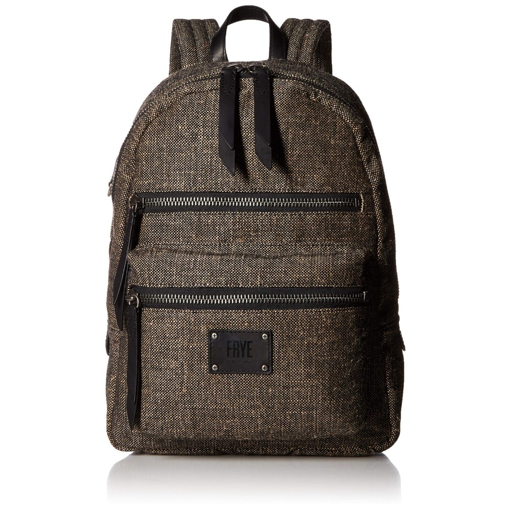 FRYE‎ Ivy Nylon Backpack Brown Black Grunge Distressed Travel